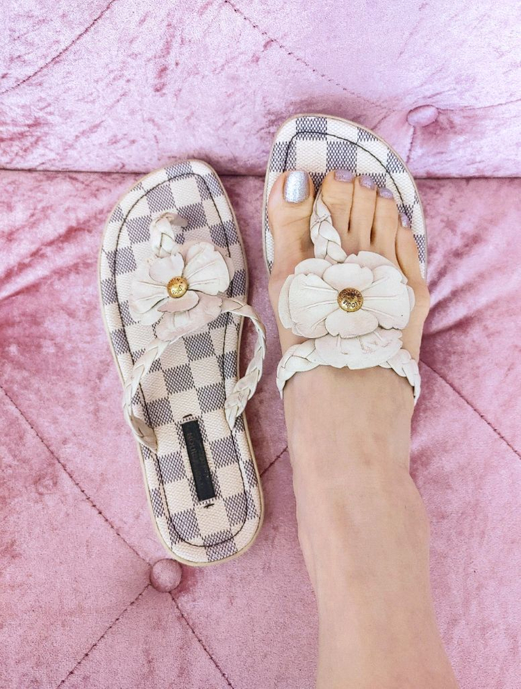 정품- 루이비통 다미에 슬리퍼 이미지