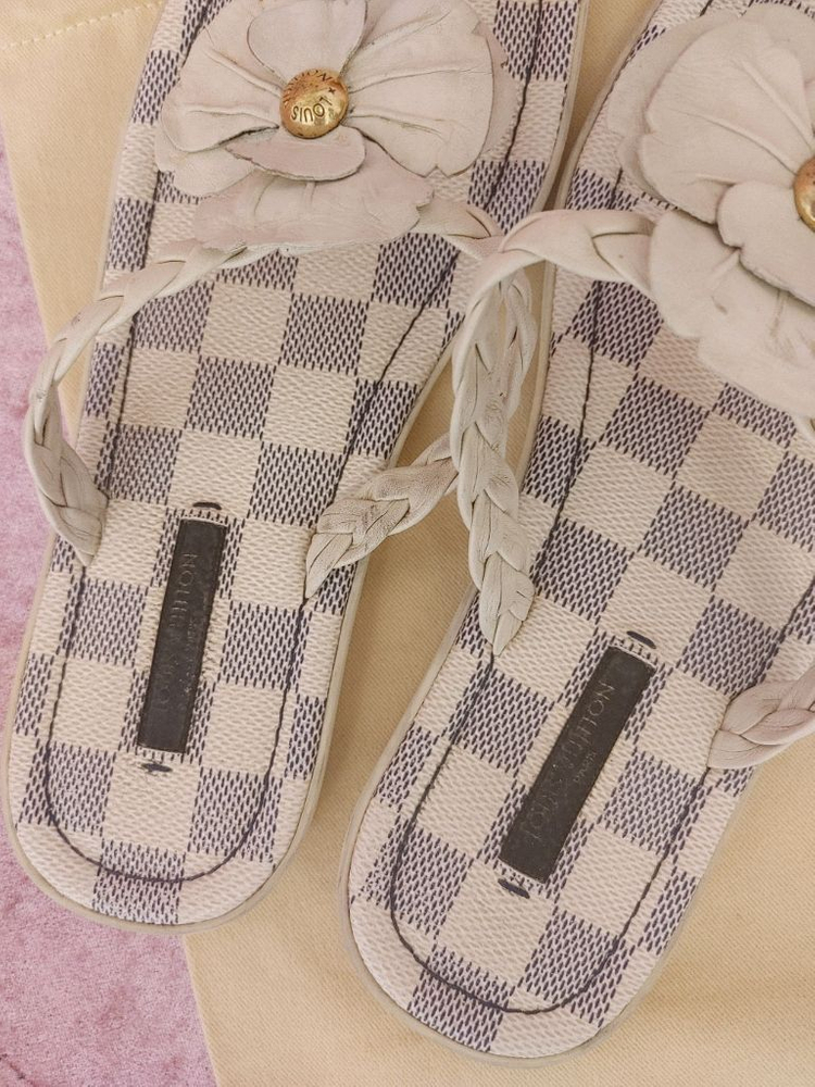 정품- 루이비통 다미에 슬리퍼 이미지