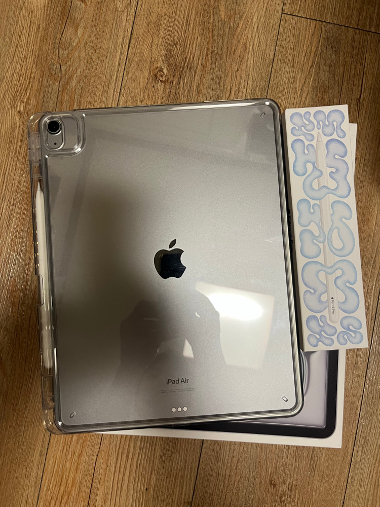 아이패드 에어 M2 128gb WiFi 13인치 (스페이스그레이) + 애플펜슬 프로 + 케이스/파우치 이미지