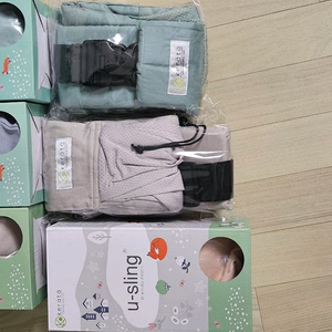 (새상품)케라타 메쉬형 슬링 아기띠 신생아 포대기 사쿠라 핑크,벨블루,그레이,민트 이미지