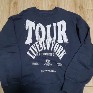 질스튜어트뉴욕 오버핏 네이비 맨투맨 M(100)