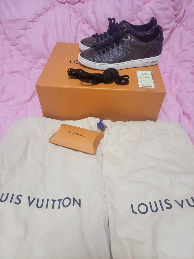 정품)급처명품세탁완료상태좋음!루이비통 프론트로우 모노그램 스니커즈 운동화 공홈가 150만원 이미지