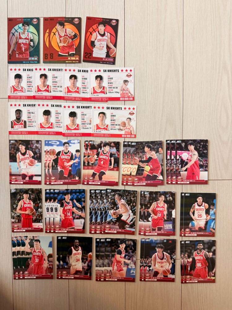 KBL 카드 (구단별 일괄 판매) / 올스타 카드 (2장 이상 거래) 이미지