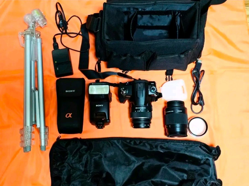 소니 Alpha a230 DSLR 카메라 풀세트 이미지