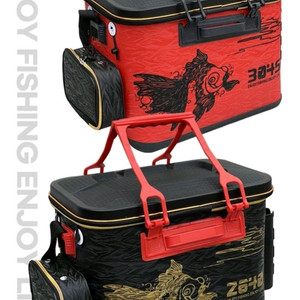 고급 하드밑밥통겸살림통 45cm기포기장착,낚시대꽂이부착 이미지