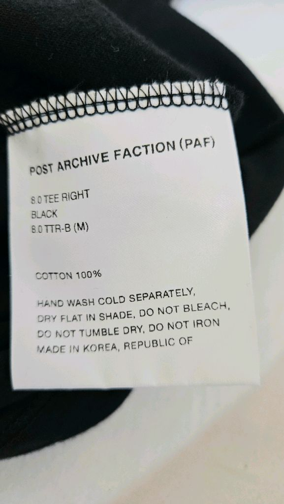 PAF] 포스트 아카이브 롱슬리브리스 반팔티 검정 이미지