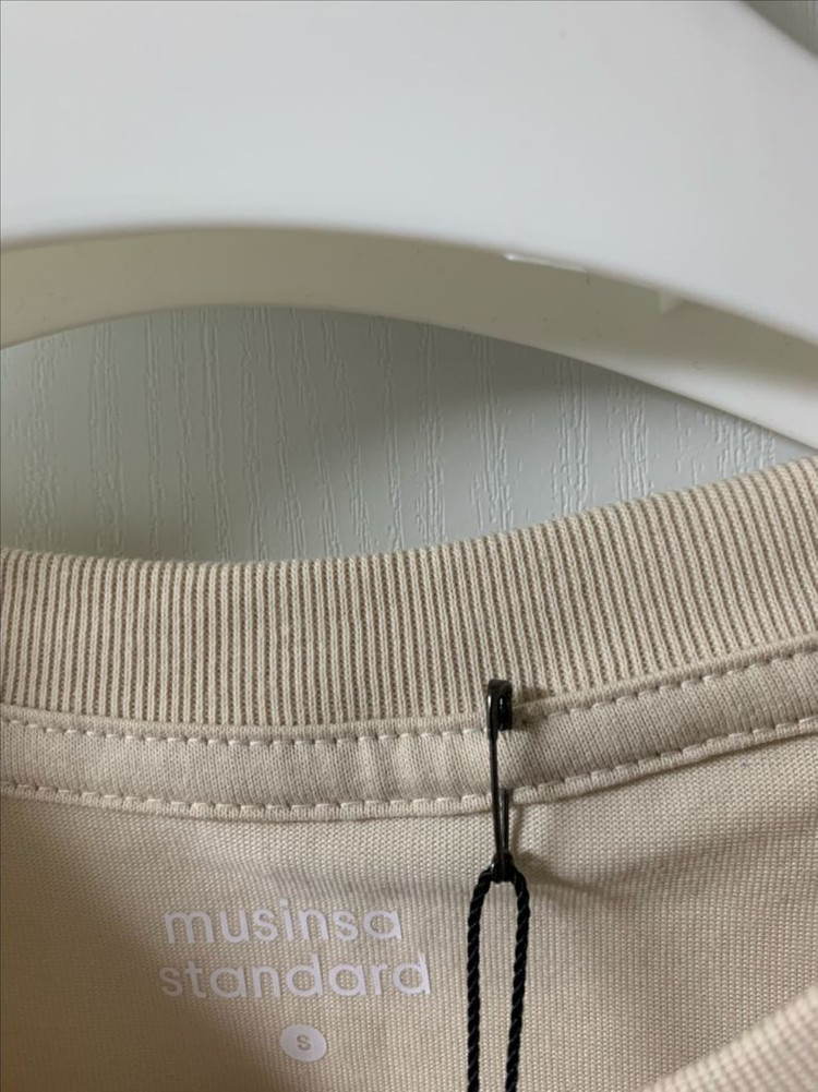 무탠다드 쿨탠릴렉스핏 반팔블랙,에크루2종s사이즈 일괄판매 이미지