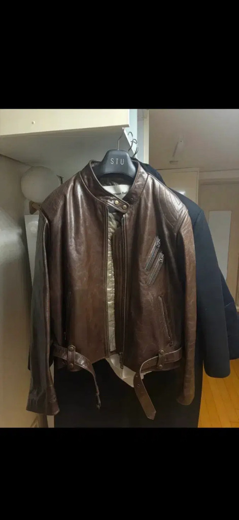 앤더슨벨 레더 바이커 브라운 XL 이미지