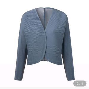 (24년) 플리츠미 볼레로 오블리크 크롭 가디건 숏가디건 이미지