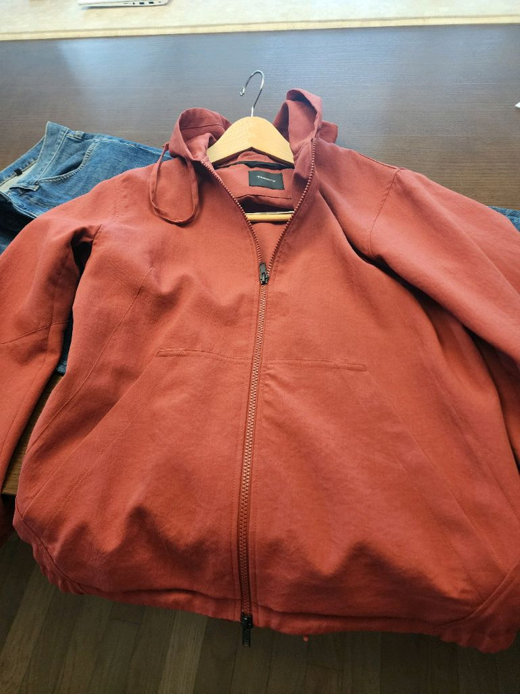 라피 슬림핏 청바지 후드 자켓 이미지