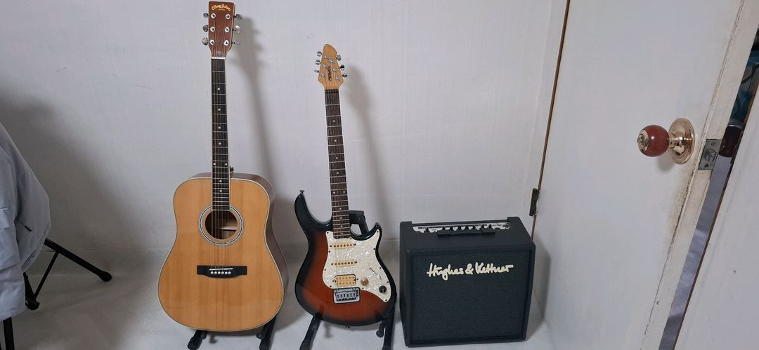 일렉기타 ,통기타+ 앰프 세트 이미지