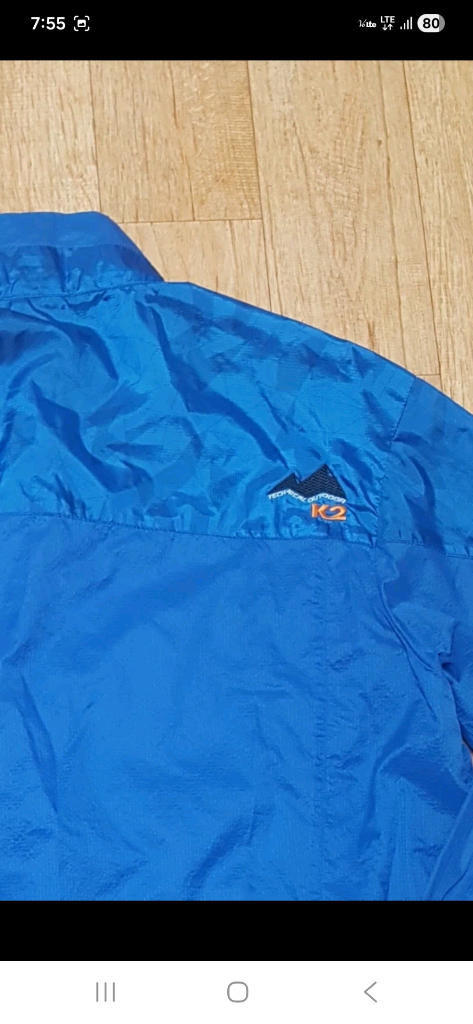 (정품최상) K2 남성 초경량 냉감소재 블루 바람막이 자켓, 100 이미지