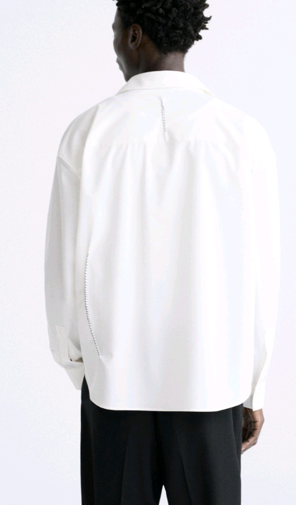 자라 옴므 콘트라스트 스티치 오버셔츠 (남성)L 이미지