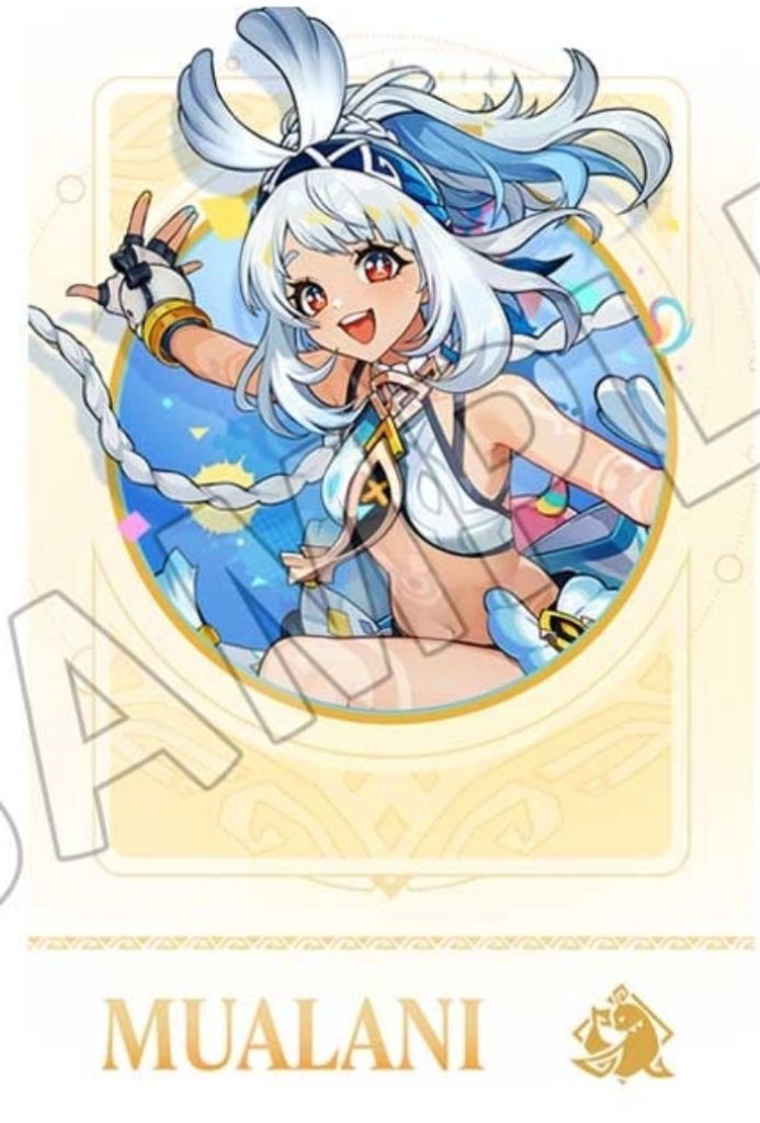 원신 맘스터치 콜라보 말라니 올로룬 아크릴, 포카(리딤O) 이미지