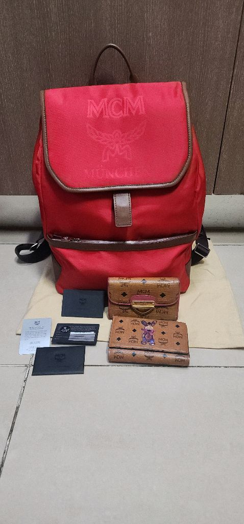 MCM 빅로고 여성 자가드 라지백팩 / 스타크 스몰백팩 이미지