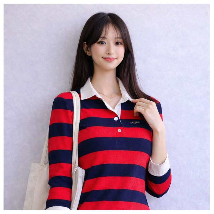 Y2K 타미힐피거클래식Tommy Hilfiger스트라이프 카라 원피스 이미지