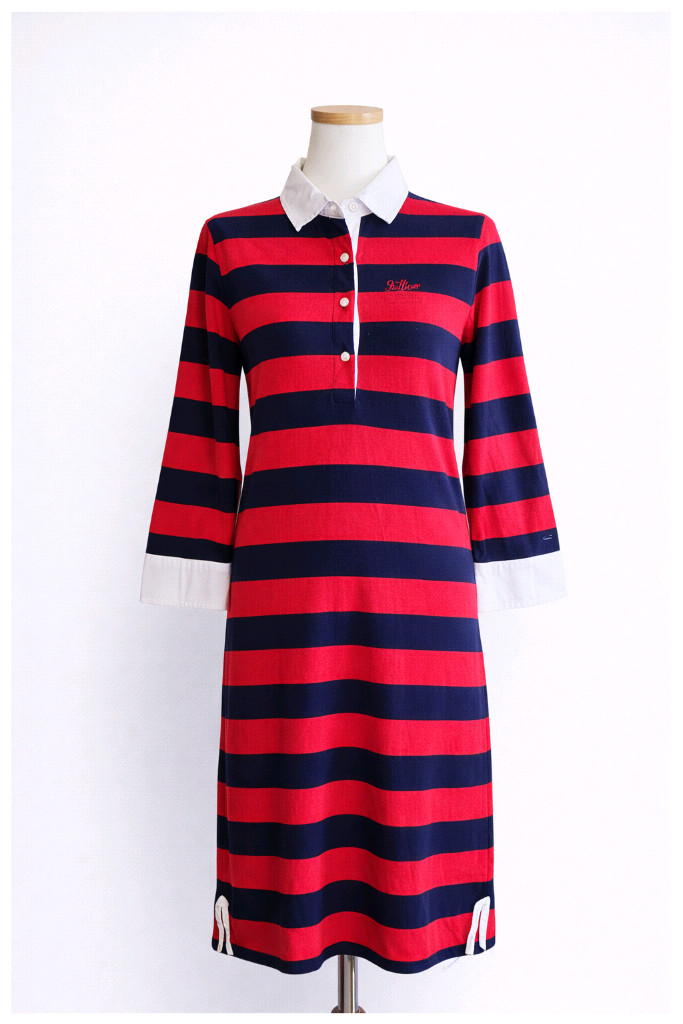 Y2K 타미힐피거클래식Tommy Hilfiger스트라이프 카라 원피스 이미지