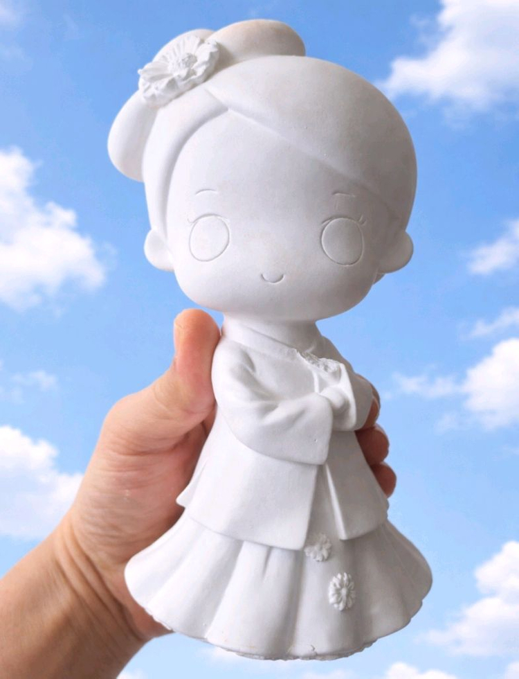 한복소녀 감성 DIY 석고 저금통 세트 이미지