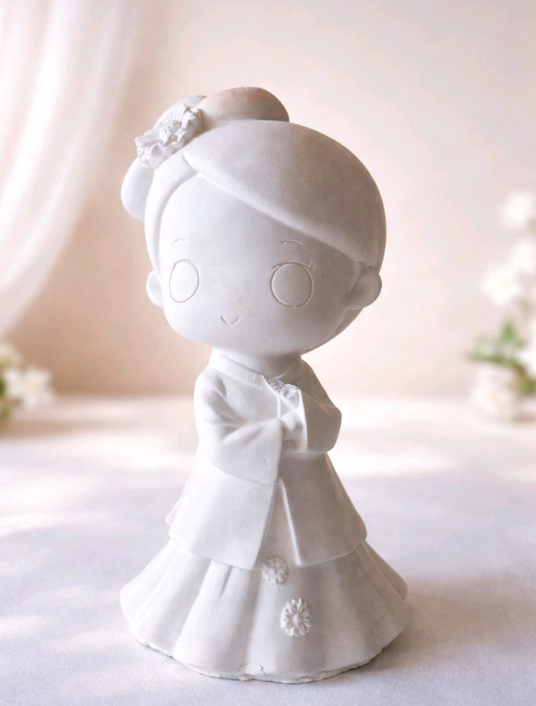 한복소녀 감성 DIY 석고 저금통 세트 이미지