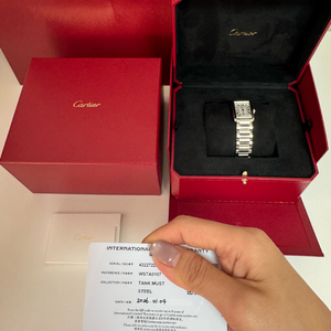 까르띠에 시계 탱크 머스트 스틸 스몰 wsta0107 새상품 이미지