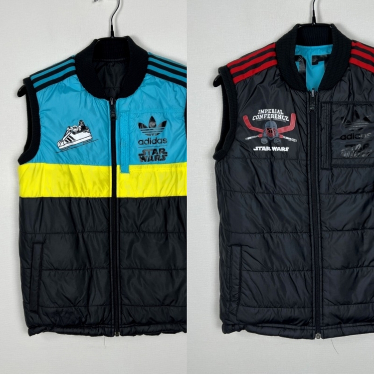 아디다스/양면 스타워즈 패딩 조끼 공용85 S/라덴 이미지