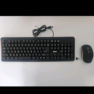 무선 마우스 ABKO 키보드 세트 블랙 이미지