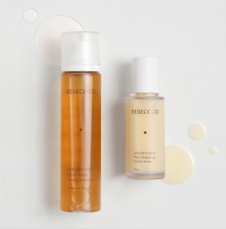 [미개봉] 레베코코 골든드립 피토테라 토닝에센스 + 골든드립 피토 리페어링 앰플 세럼 이미지