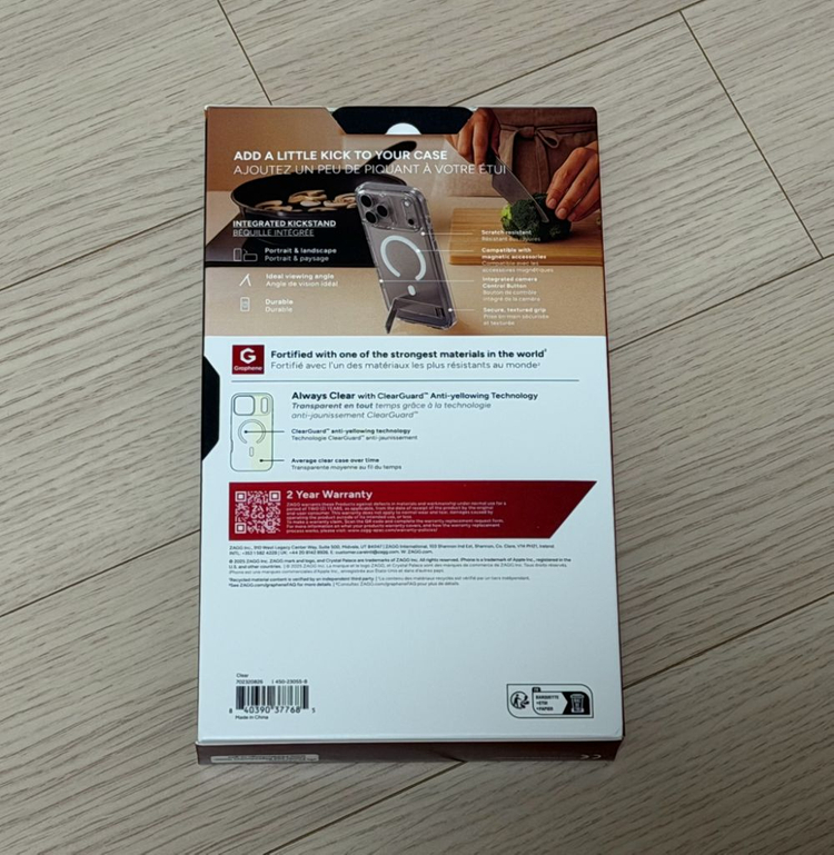 아이폰17프로맥스 재그 크리스탈(스탠드) 투명케이스 이미지