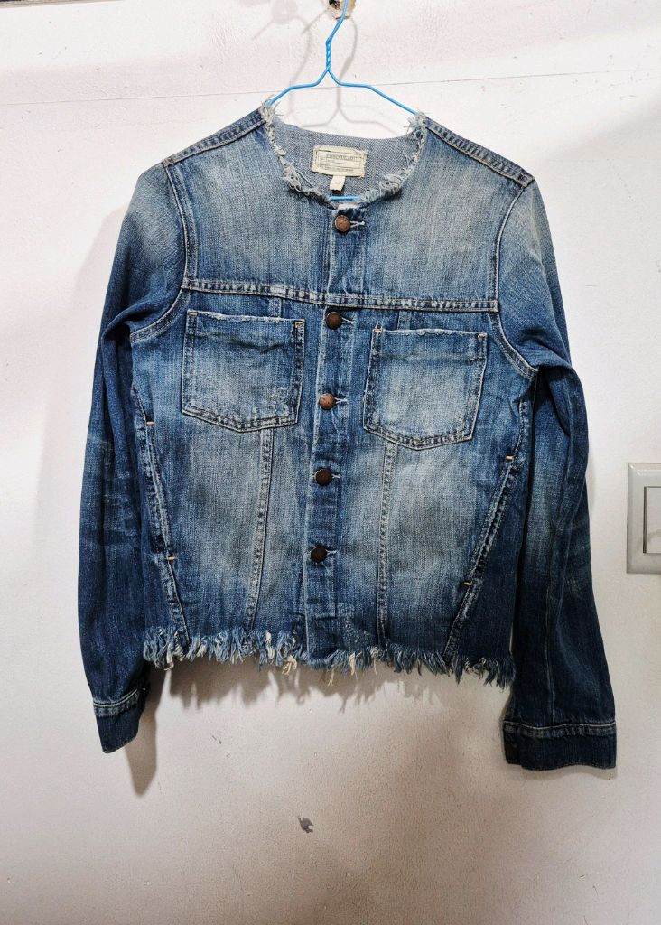 커렌트 엘리엇 CURRENT/ELLIOTT 데님 컷오프 자켓 이미지