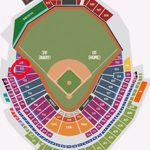 환화 vs 기아 4/11(토) 3루 내야지정석A 4연석 이미지