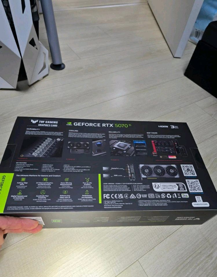 ASUS RTX 5070Ti TUF 16G OC 판매합니다 이미지