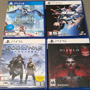 PS5게임 4종 팝니다. (스텔라 블레이드, 갓오브워 라그나로크, 디아블로4, 호라이즌 포비든 웨스트) 이미지