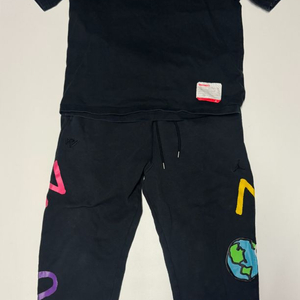 나이키 조던 와이낫 트레이닝 조거 팬츠 반팔티 셋업 M