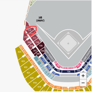 4/11(토) 키움vs롯데 3루 버건디석 팝니다! 이미지