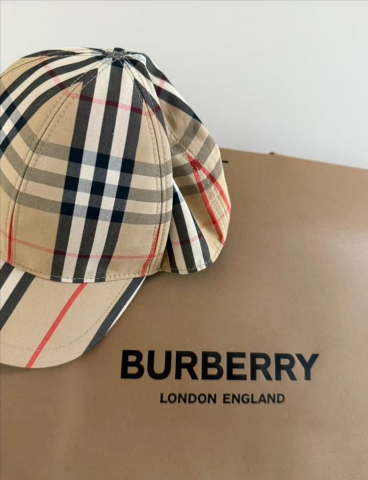(정품/키즈L) 버버리 빈티지 체크 키즈 야구 모자 이미지