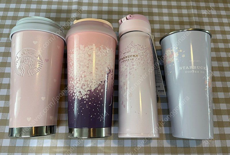 스타벅스 밤벚꽃 엘마, 하트프린트 엘마, 체리블라썸 jnl 핑크보온병 체리블라썸 투고 텀블러 새상품 이미지