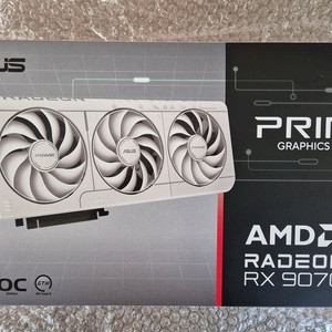 ASUS PRIME RX 9070 XT WHITE OC D6 16GB 팝니다.(+붉은사막 리딤코드) 이미지