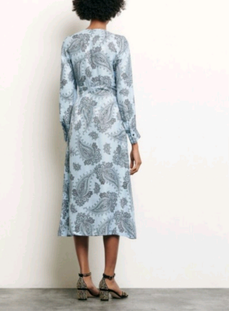 산드로 페이즐리 실크블렌드 원피스 36사이즈(새상품) 이미지