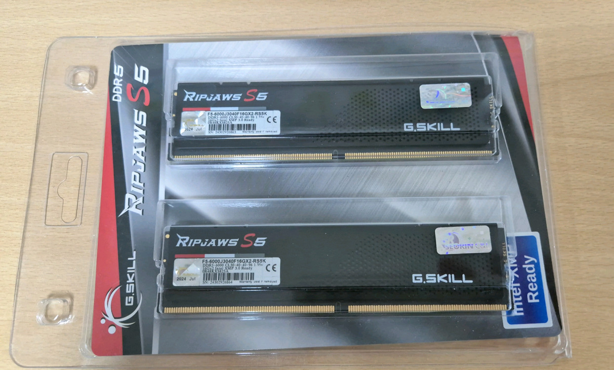 지스킬 DDR5 32GB ( 16GB x2) 6000MHz CL30 하이닉스 A다이 램 서린 정품 이미지