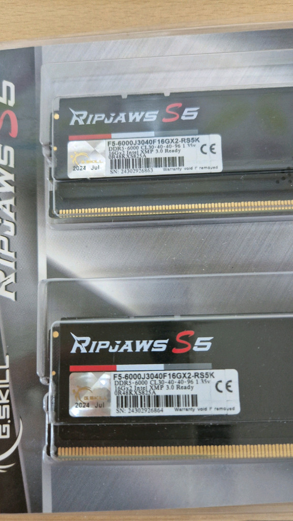 지스킬 DDR5 32GB ( 16GB x2) 6000MHz CL30 하이닉스 A다이 램 서린 정품 이미지