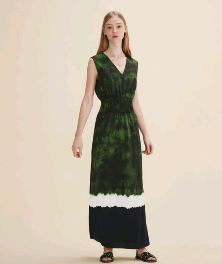 마쥬 실크블렌드 스모킹밴드 맥시롱원피스 1사이즈 이미지