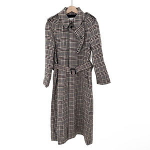 [34] CELINE 셀린느 여성 프린스 오브 케일 체크 울 트렌치 코트 이미지
