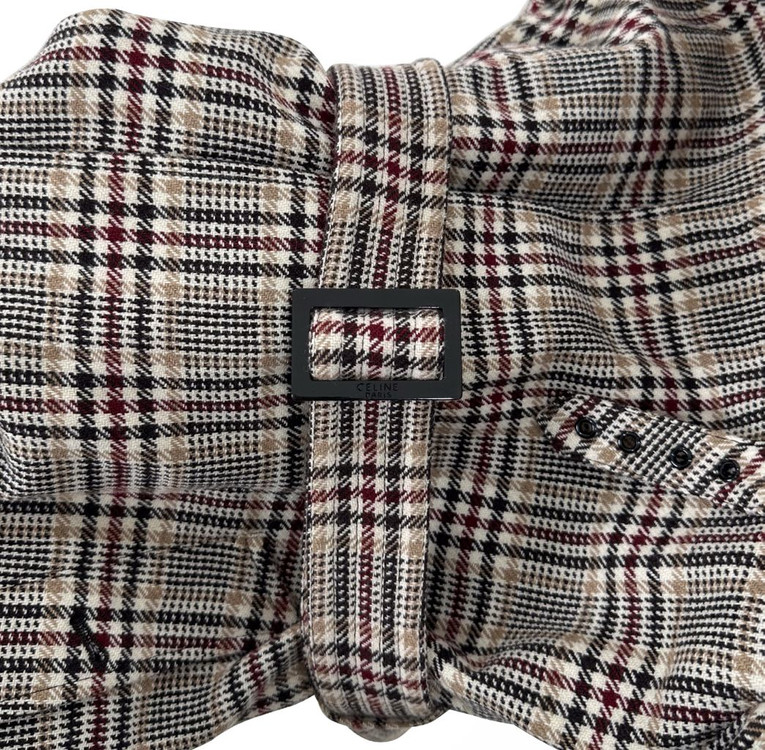 [34] CELINE 셀린느 여성 프린스 오브 케일 체크 울 트렌치 코트 이미지