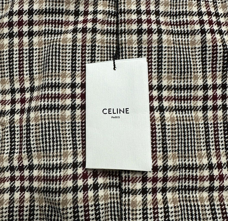 [34] CELINE 셀린느 여성 프린스 오브 케일 체크 울 트렌치 코트 이미지