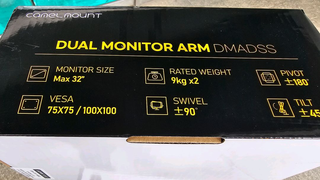 HP모니터 E240 24인치 2대 카멜 듀얼 모니터암별도 이미지