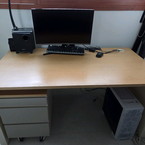 우피아 컴퓨터 사무실 원목 책상 (서랍 포함) 이미지