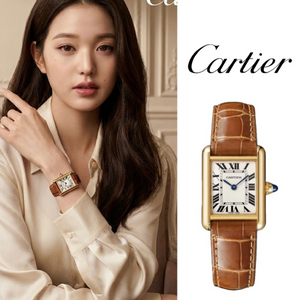 까르띠에 탱크 루이 워치 브라운 이미지