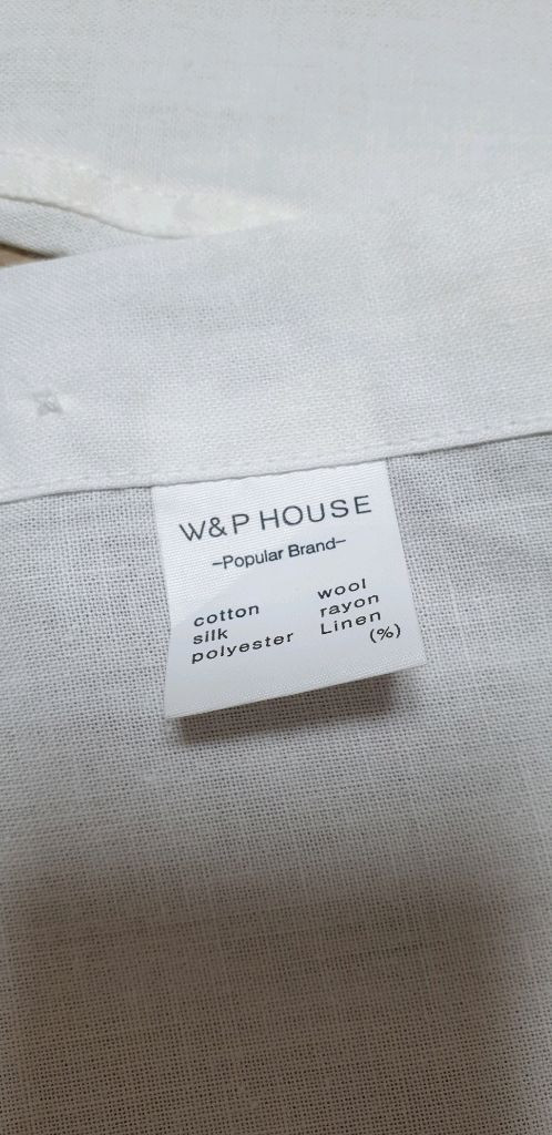 W&P HOUSE 남성 린넨셔츠 F 화이트 이미지