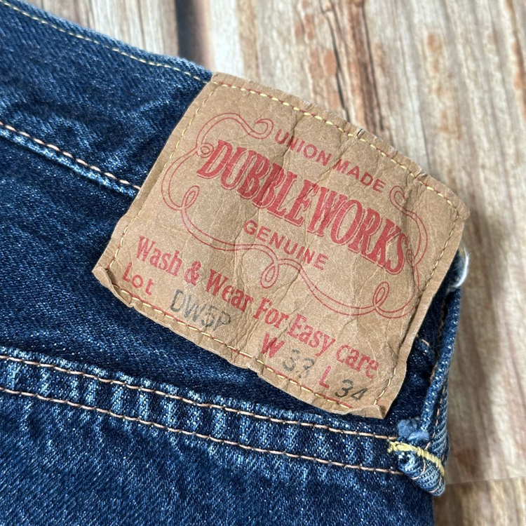 더블웍스 by 웨어하우스 Lot.DW5P 셀비지 데님 팬츠 33 사이즈 이미지