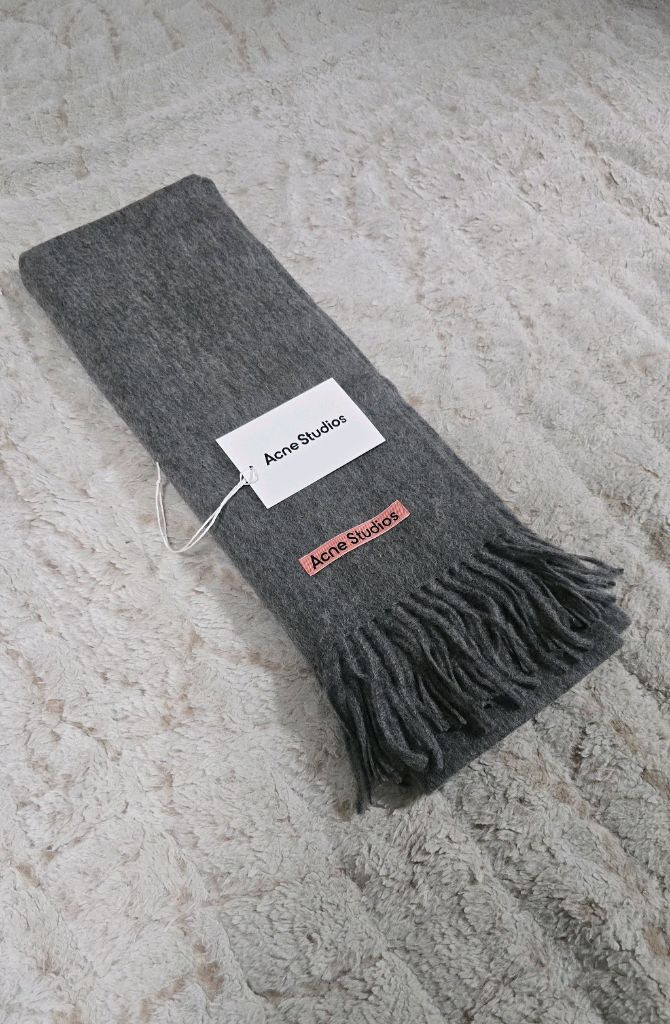 아크네 스튜디오캐나다 뉴 오버사이즈 울 머플러 목도리 그레이멜란지 이미지